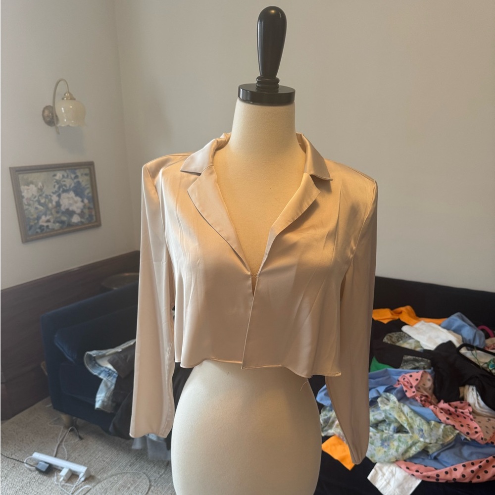 Cream Satin Blouse from L’atelier